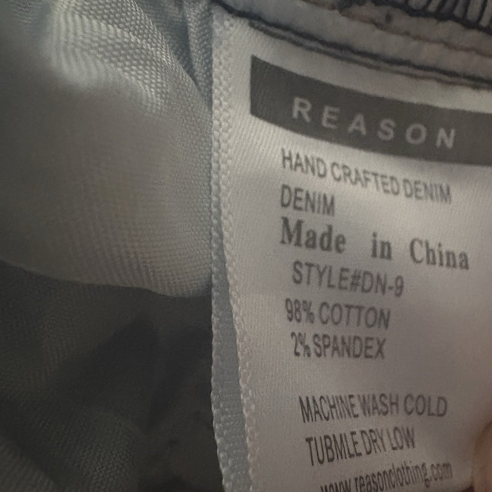 Reason Jeans Men's 38 X 33 Factory Distressed Artsy Straight Fit Tapered NWT L‎ - Picture 11 of 16
